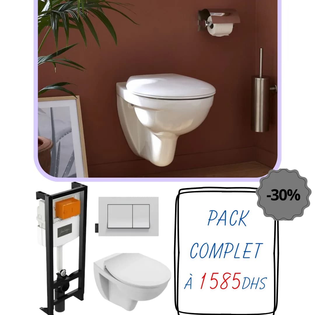 Pack Complet WC suspendu Jacob Delafon