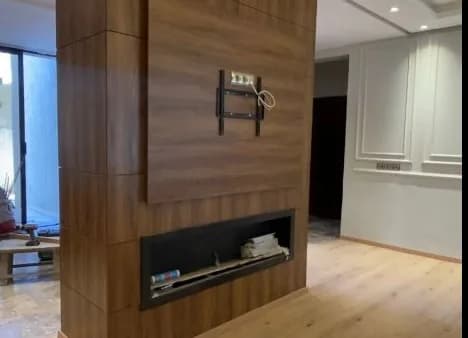 Habillage Murale en bois+ meuble Tv