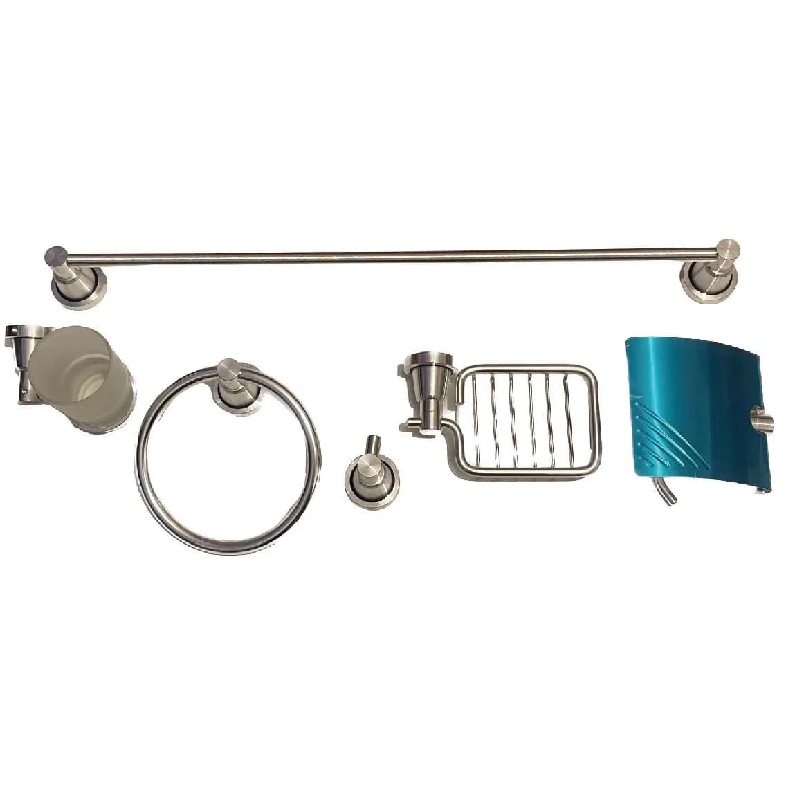 Ensemble Accessoires SDB 6pcs chrome