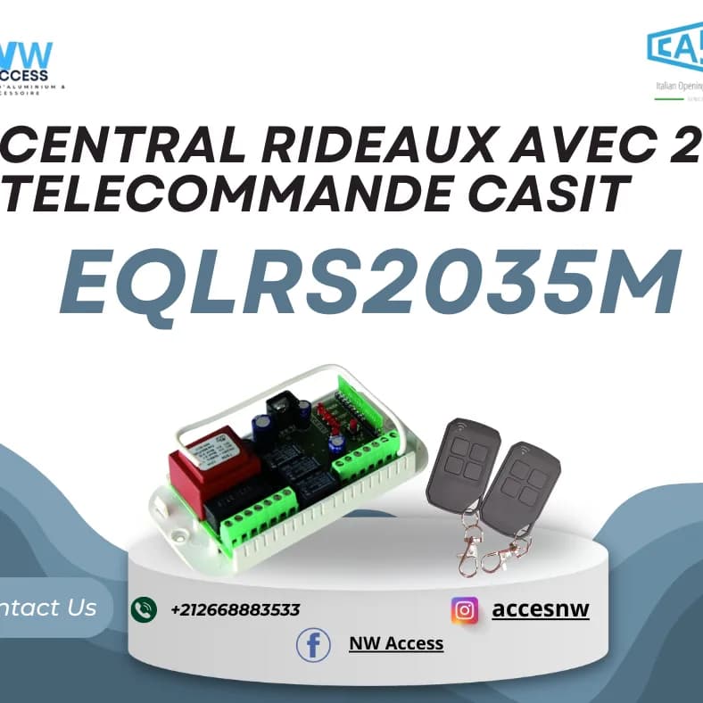 CENTRAL RIDEAUX CASIT AVEC 2TELECOMMANDE