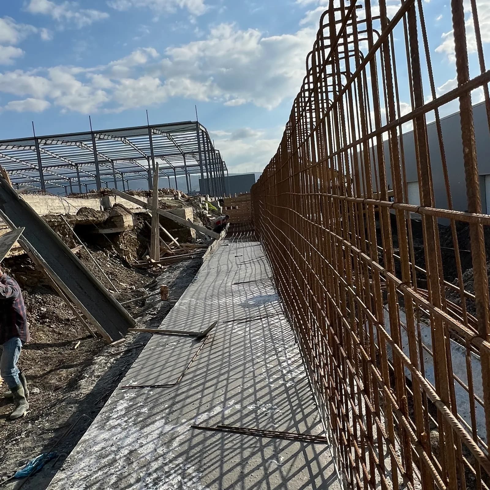 Construction d'un mur de soutènement- 