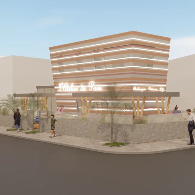 projet de façades café-restaurant villa