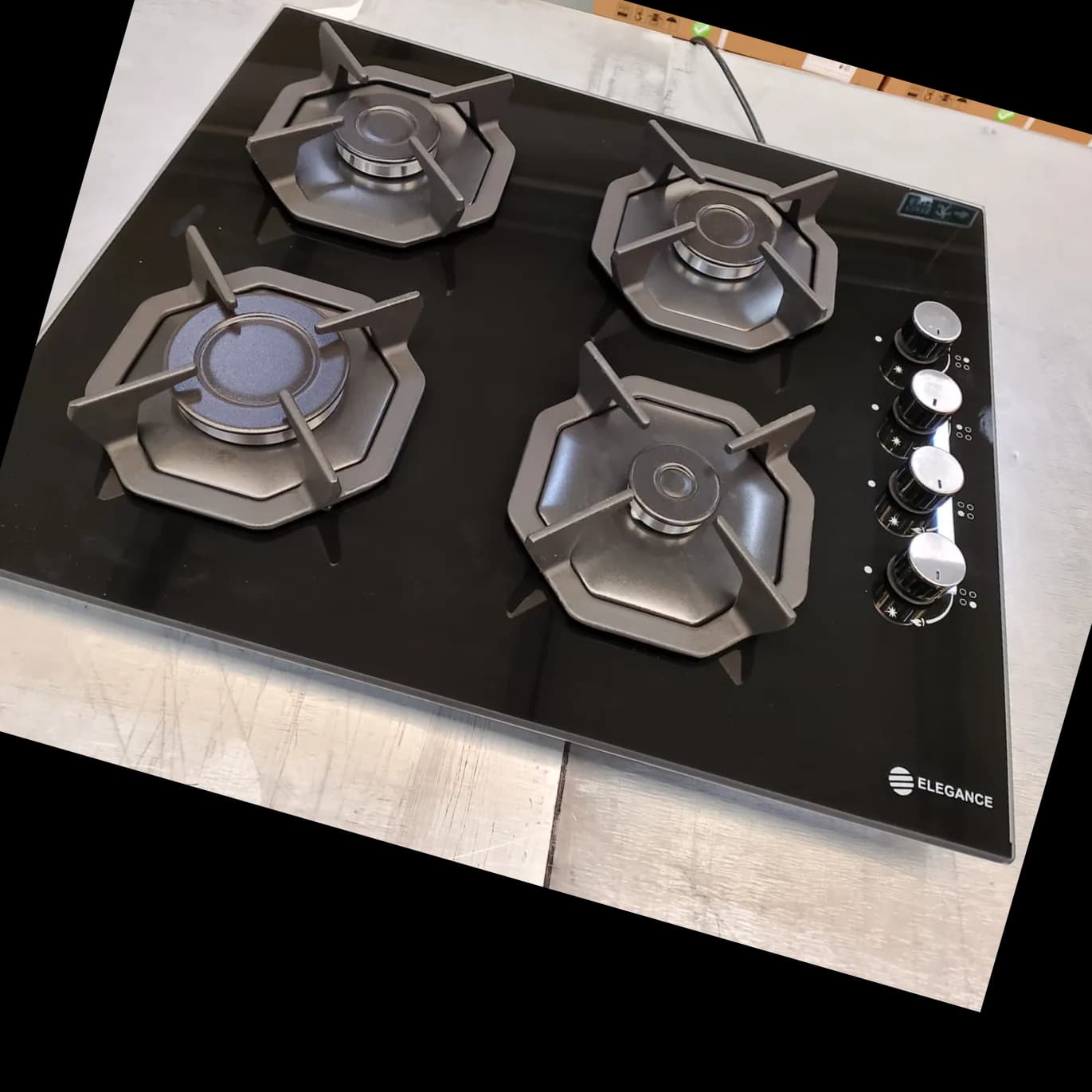 plaque 4 feux en verre