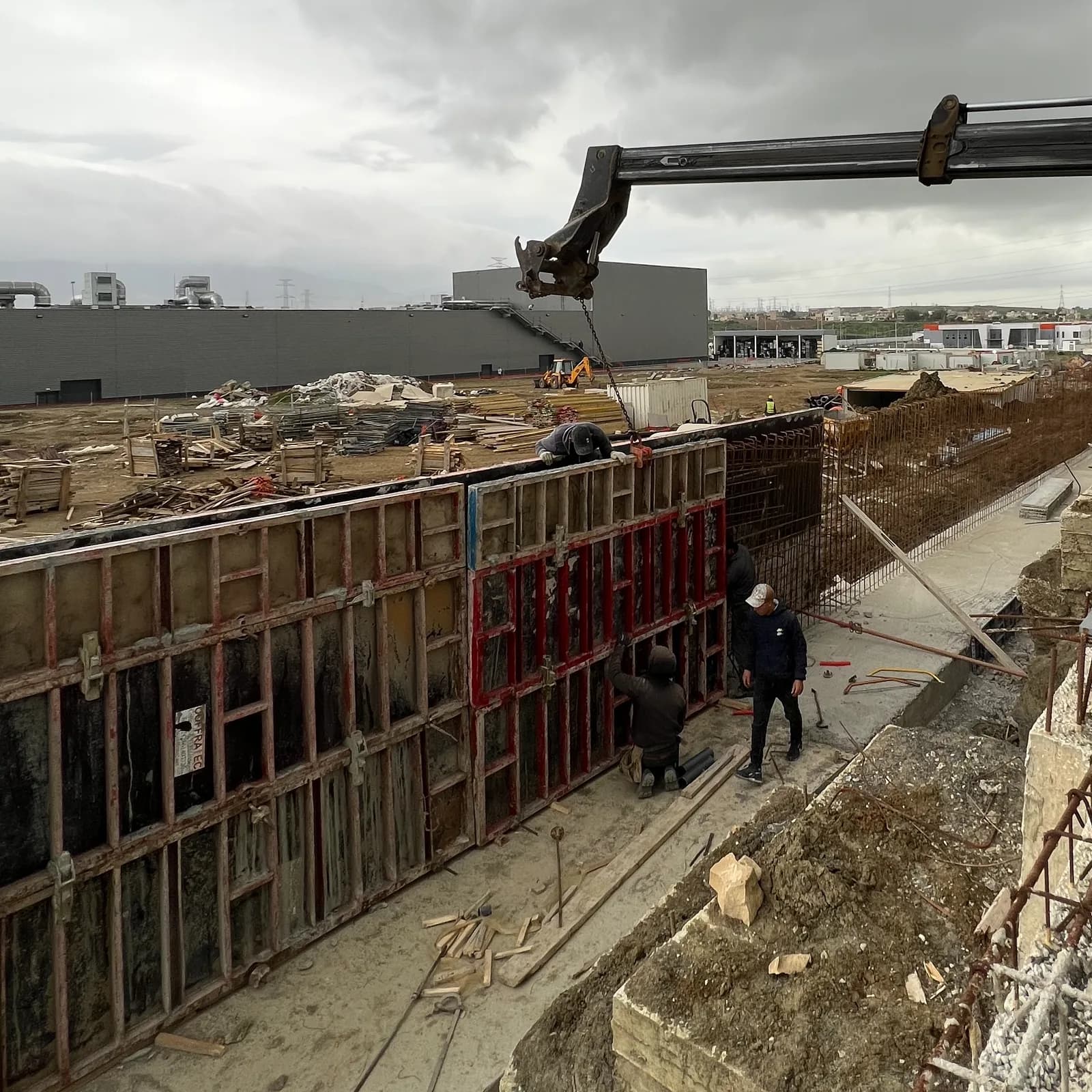 Construction d'un mur de soutènement- 