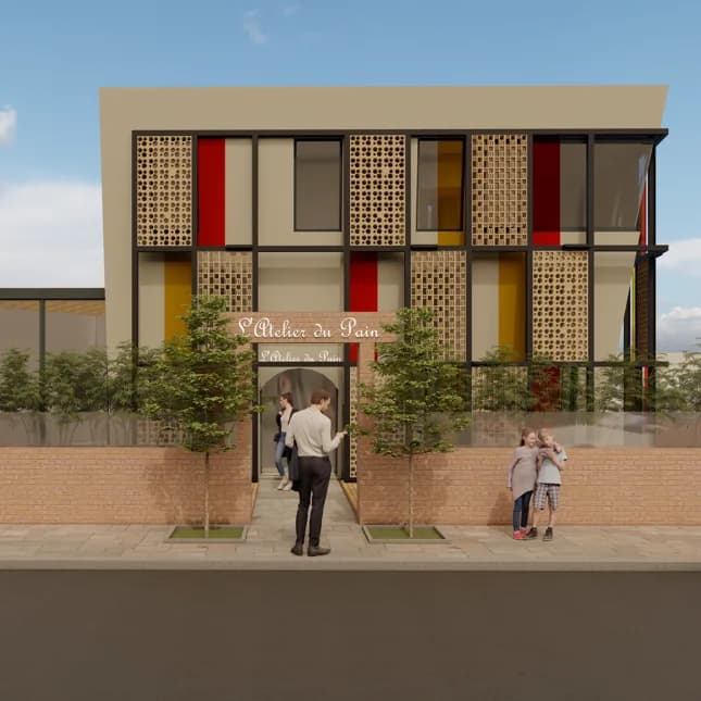 projet de façades café-restaurant villa