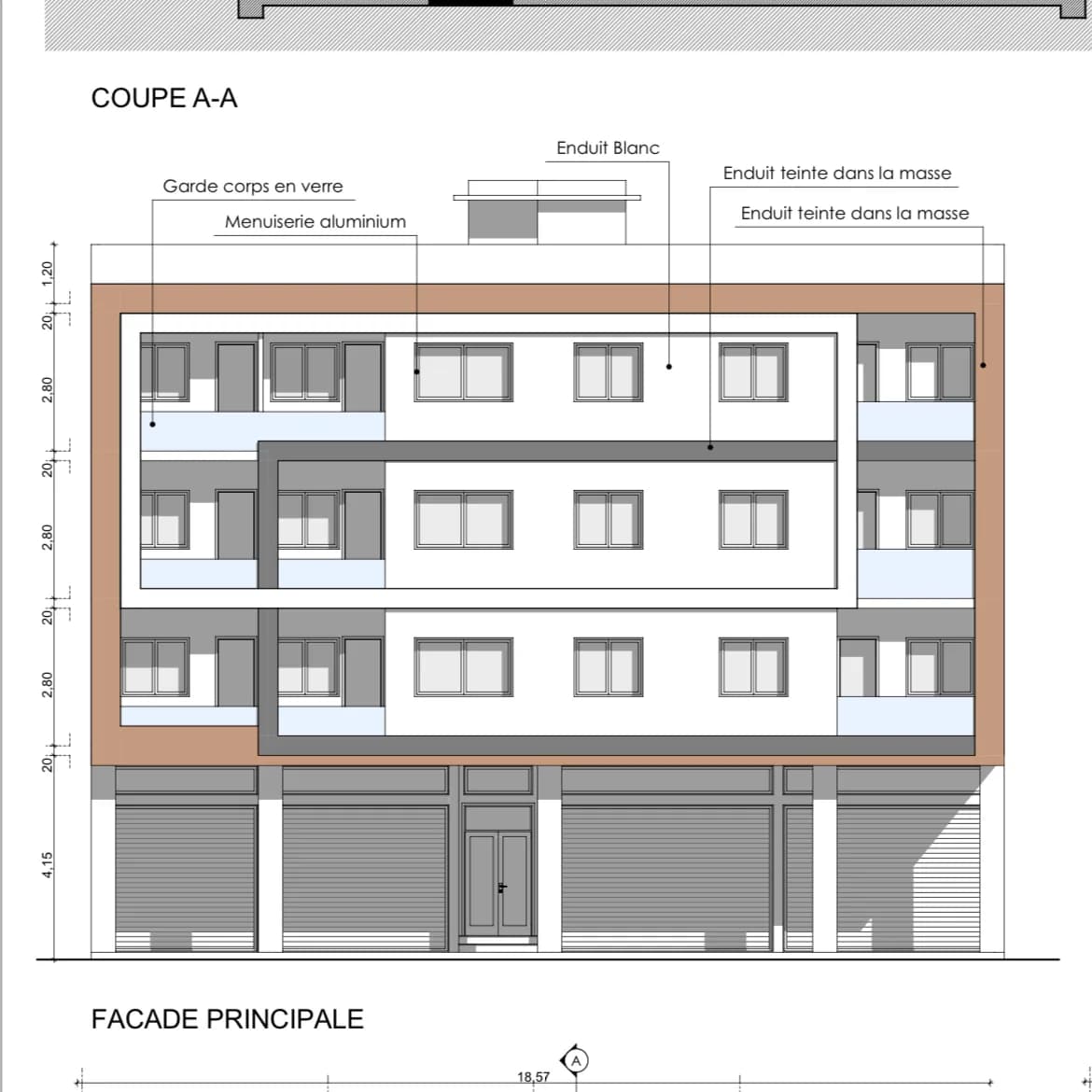 Construction d un immeuble en r+3 