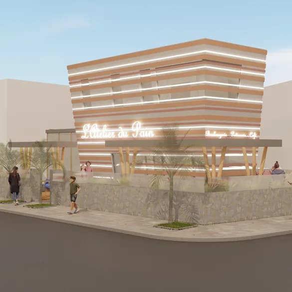 projet de façades café-restaurant villa