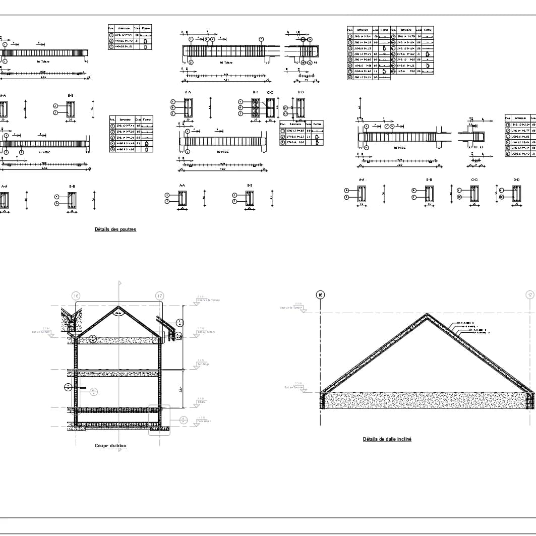  Structure béton – Dalle inclinée
