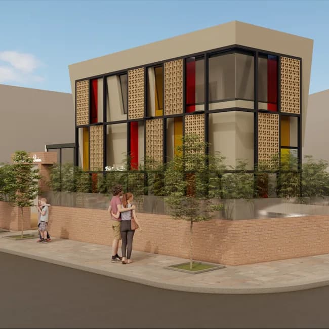 projet de façades café-restaurant villa