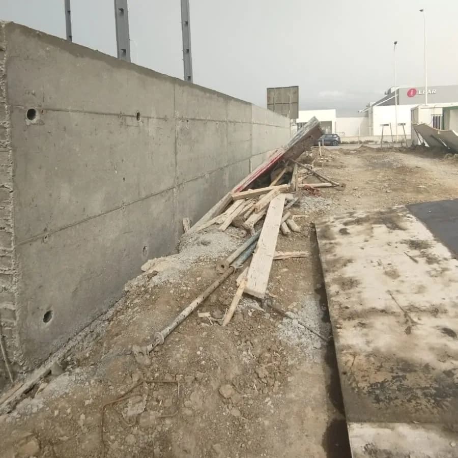 Construction d'un mur de soutènement- 