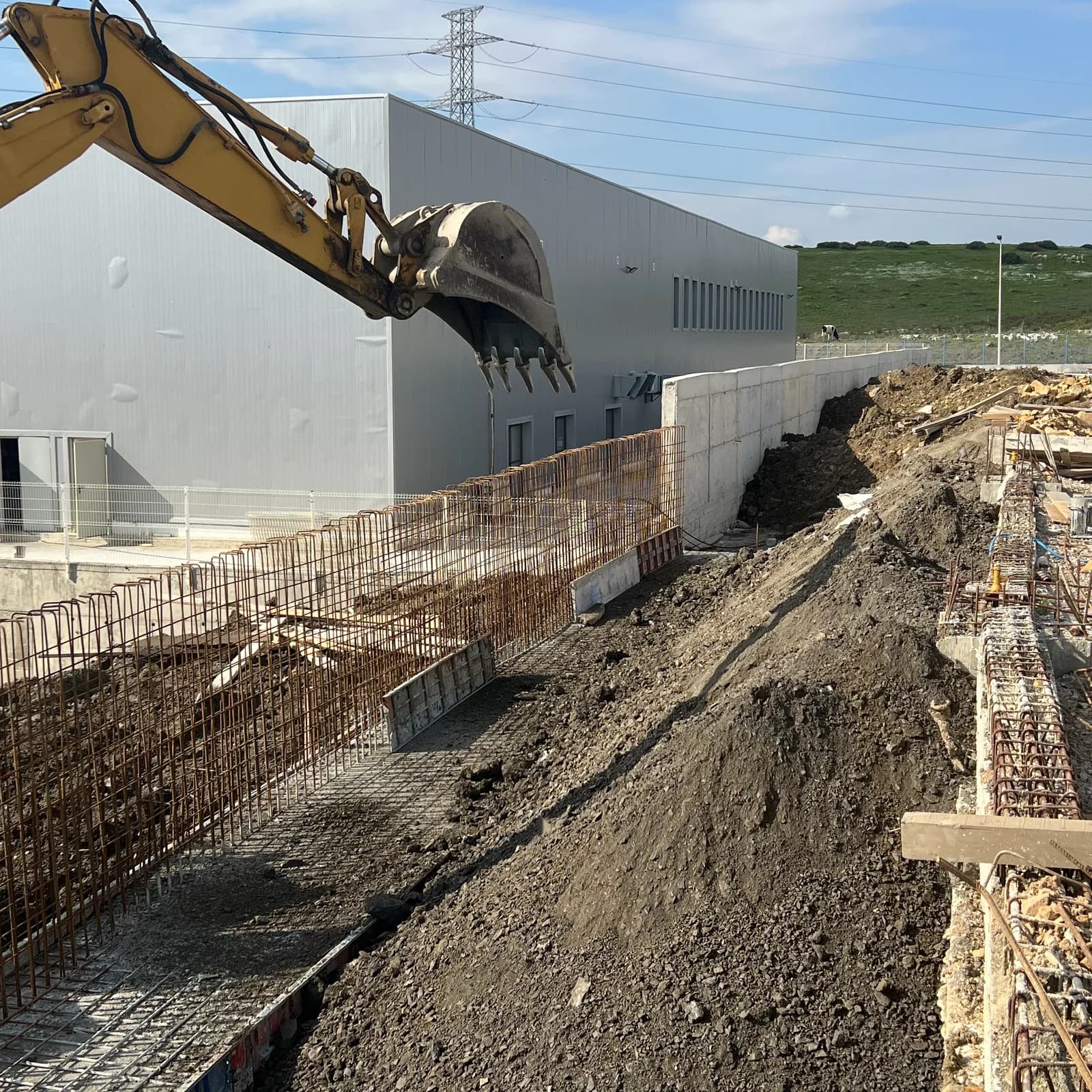 Construction d'un mur de soutènement- 