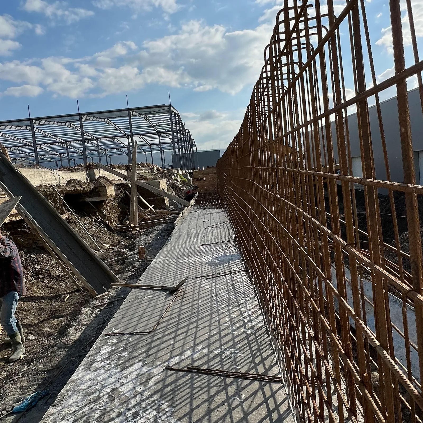 Construction d'un mur de soutènement- 