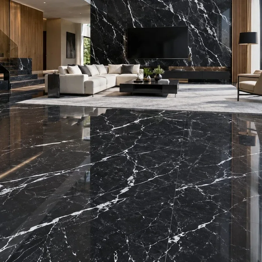 Marbre Black Mars pour sols, cuisines...