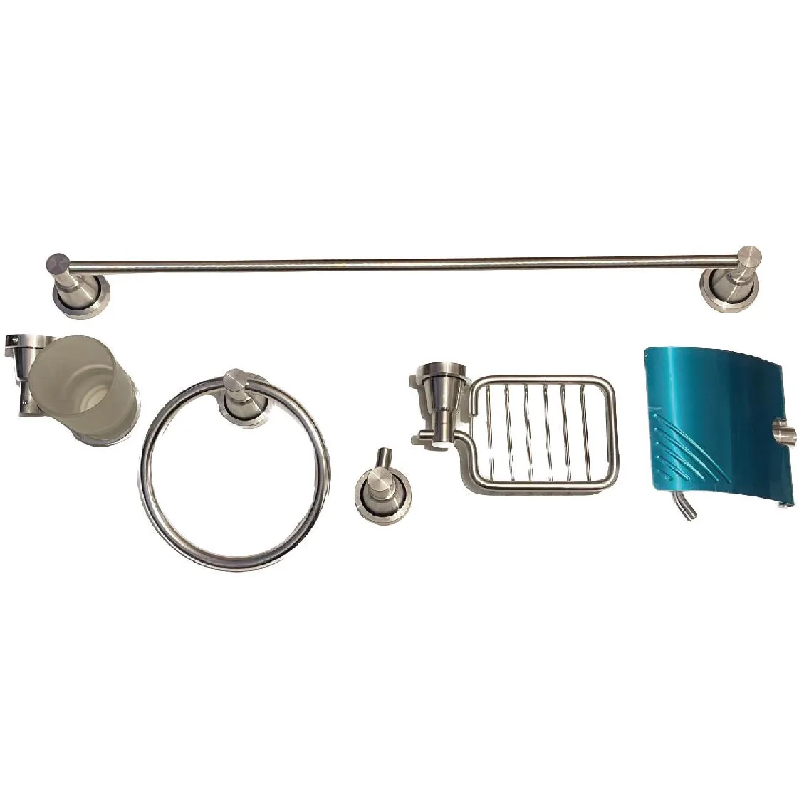 Ensemble Accessoires SDB 6pcs chrome