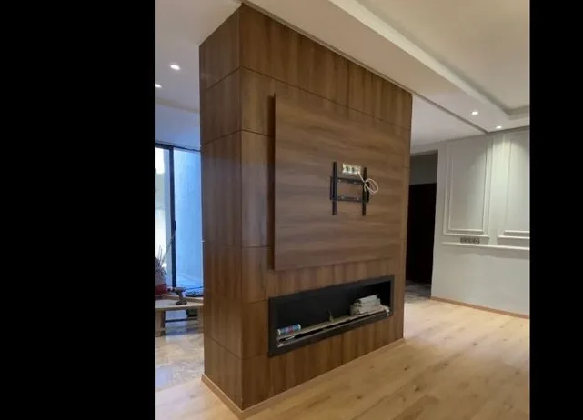 Habillage Murale en bois+ meuble Tv 