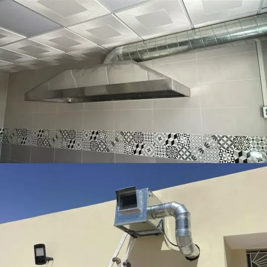 installation d'une hotte 