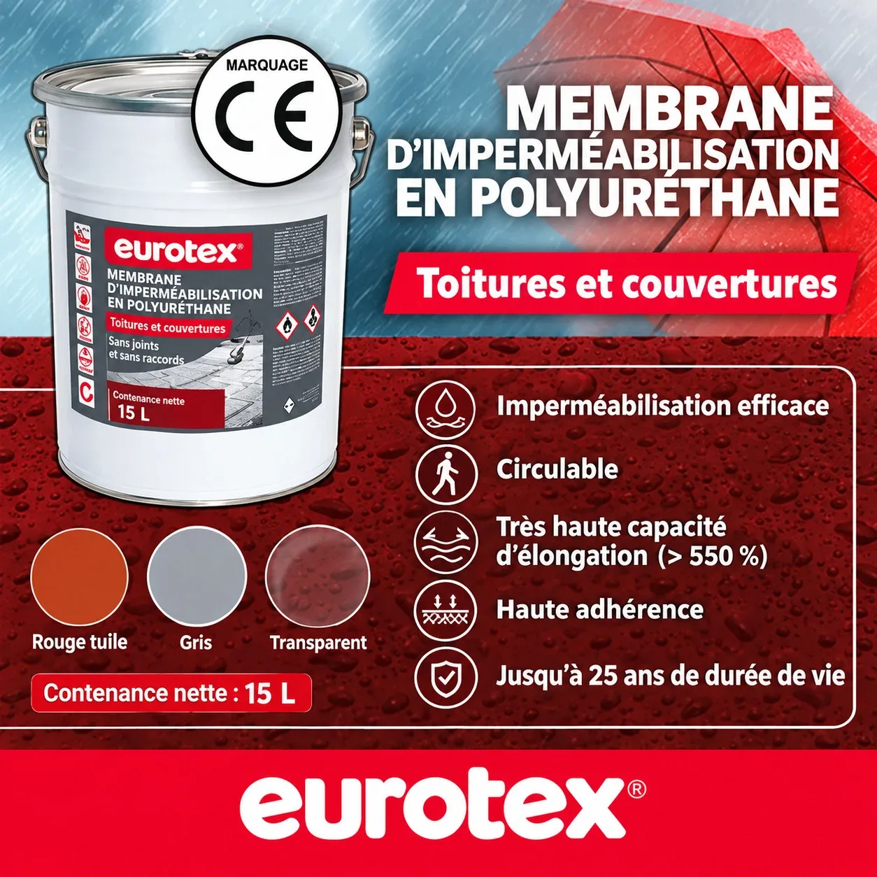 Membrane liquide de polyuréthane |