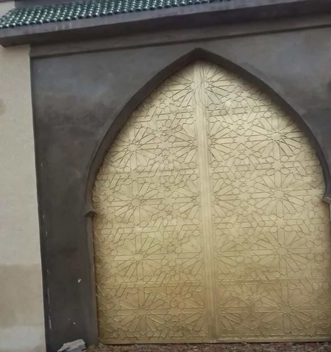 Porte monumentale doree 6m - Style palais Marrakech